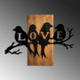 Wallity Love Birds Escultura de Pared en Nogal y Negro